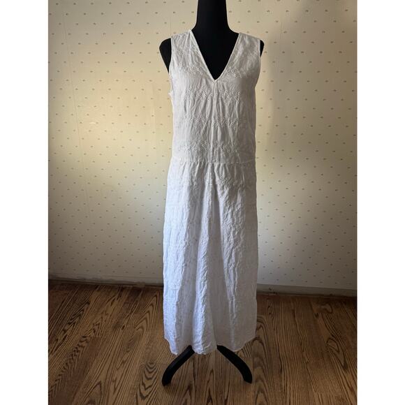 EVERLANE White 100% Linen Dress Size Small - Picture 7 of 12